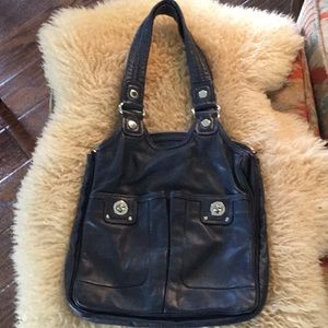 Authentic Marc Jacobs gorgeous navy leather bag